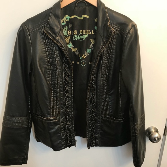 Large Faux Leather Jacket - Picture 1 of 2